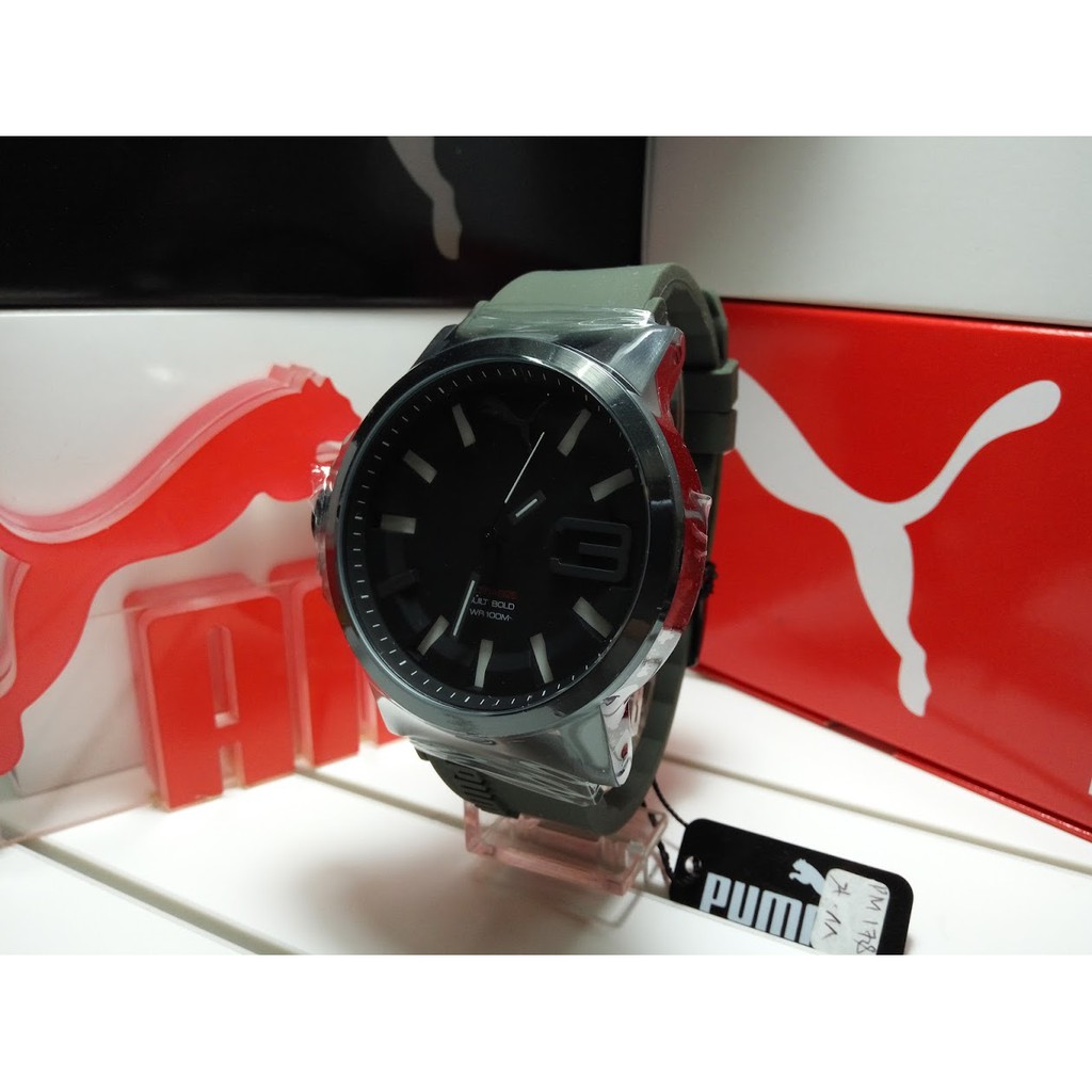 HITS LIST PRODUK Jam Tangan Pria Puma PU103911002 Ultrasize Analog Display Green Sport