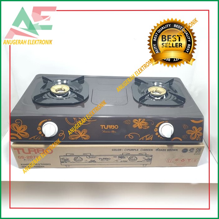 TURBO kompor gas 2 tungku GS 2077 / GS2077 - kompor warna - Ungu