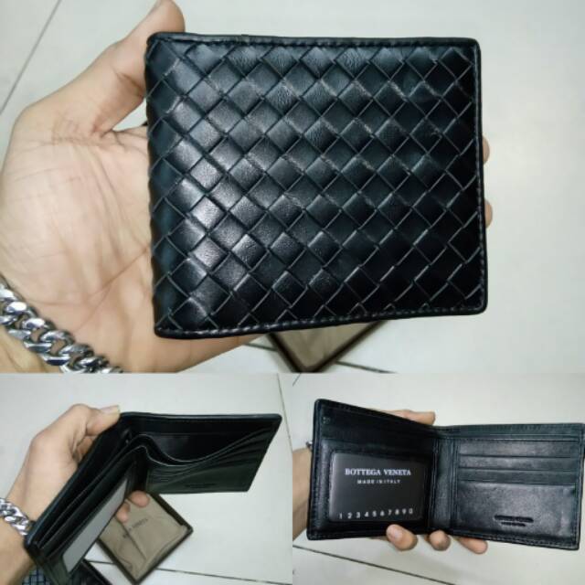 DOMPET KULIT PRIA ANYAMAN RAJUT BOTEGA VENETA SUPER PREMIUM