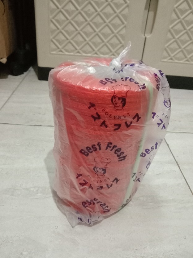 Kantong Jaring Untuk Buah, Sayur, Bawang,buah Polynet Merah Kuning