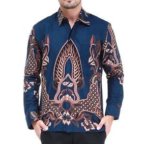 Batik Pria Lengan Panjang Dan Lengan Pendek Batik pria Rezz Art motif ironman Size M L XL XXL Regule