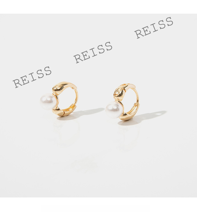 Anting Mutiara Berlapis Emas 14K Anting Perak Murni Anting Tindik Dengan Gaya Baru Keren Anting Temperamen