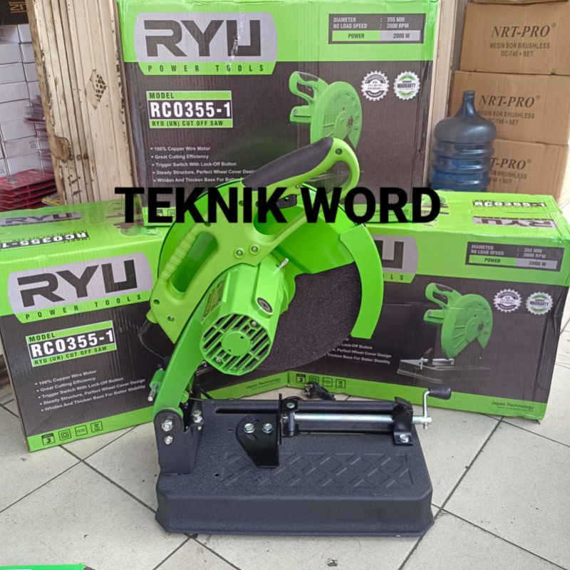 MESIN POTONG BESI 14" RYU RCO 355-1 / CUT OFF 14 INCH RYU / CUTING WHEEL 14" RYU