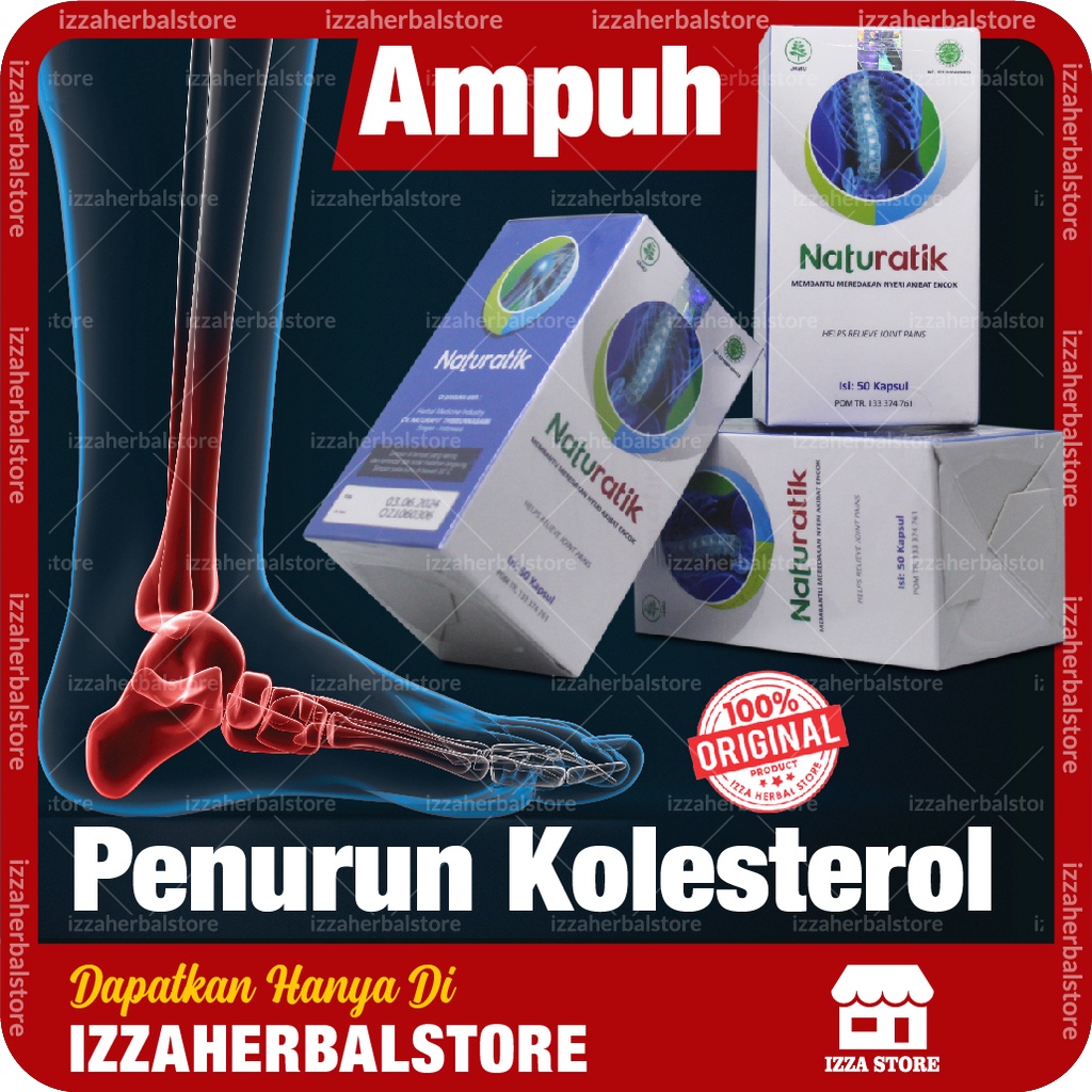 NATURATIK Obat Asam Urat, Nyeri Sendi, Rematik, Kolesterol, Pegal Linu, Persendian Dan Encok AMPUH