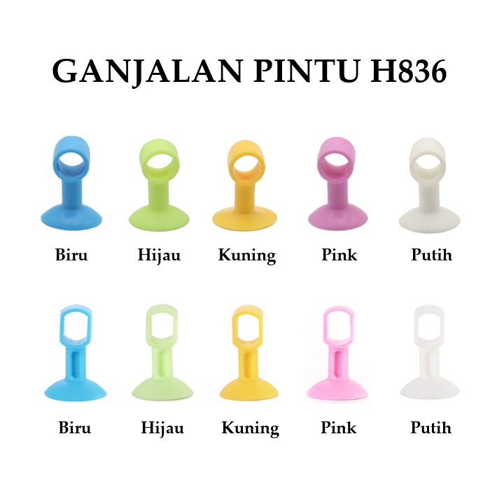 Grosir - H836 Ganjalan Pintu Karet Pengaman Benturan / Penahan Engsel Safety Door Lock Band