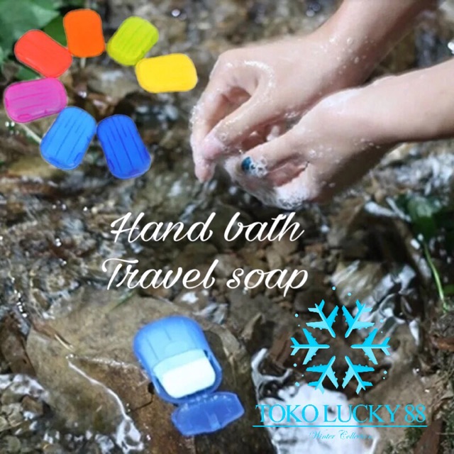 IMPORT Hand bath Sabun Kertas Travel cuci tangan hand soap bath