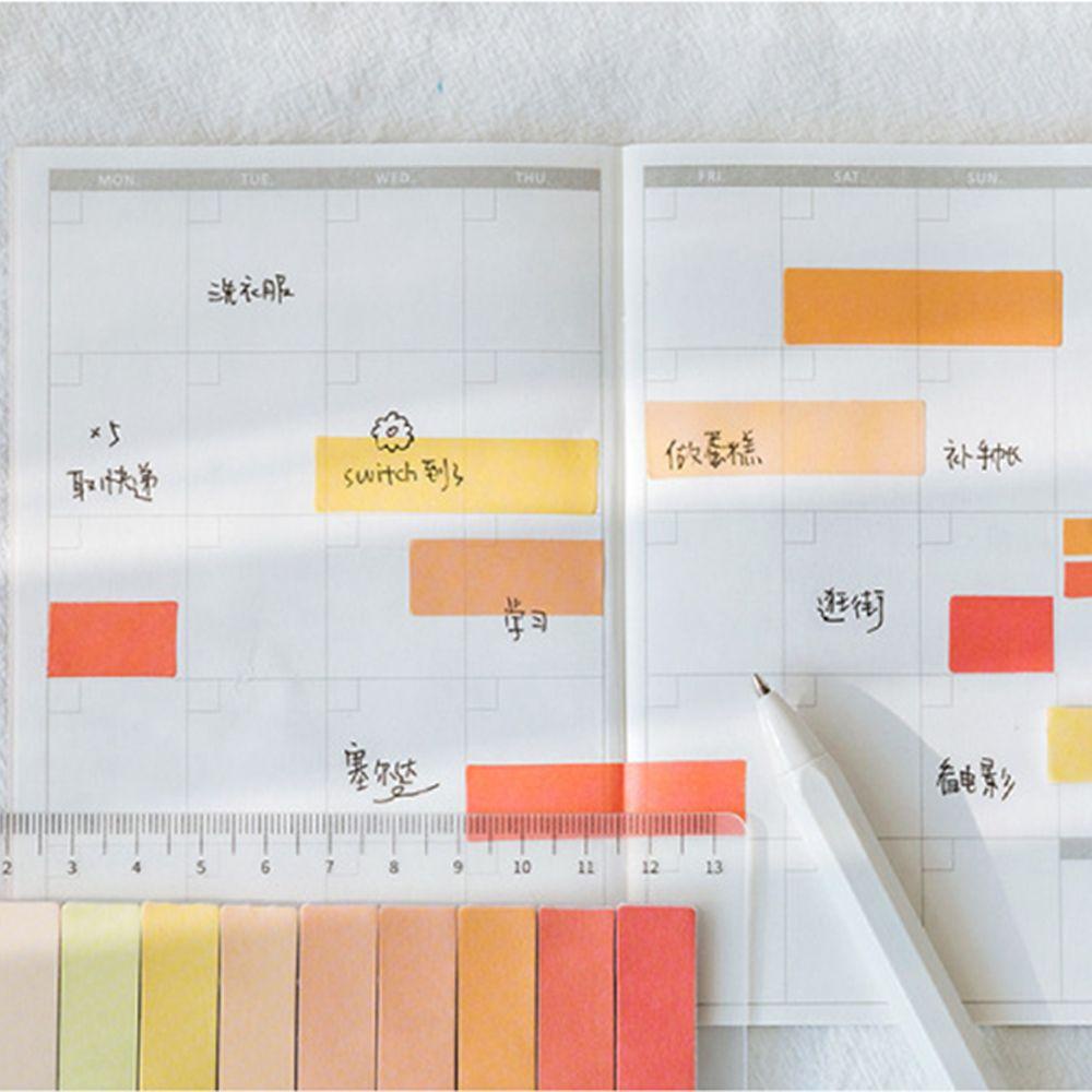 Lanfy Warna Pelangi Sticky Notes Portable Perekat Diri Alat Tulis Stiker Kantor Sekolah Catatan Pesan Bendera Tab Planner Sticker To Do List