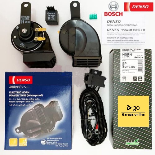 PAKET KOMPLIT Klakson Keong DENSO Waterpoof TAHAN AIR Original + KABEL RELAY SET BOSCH TERMURAH