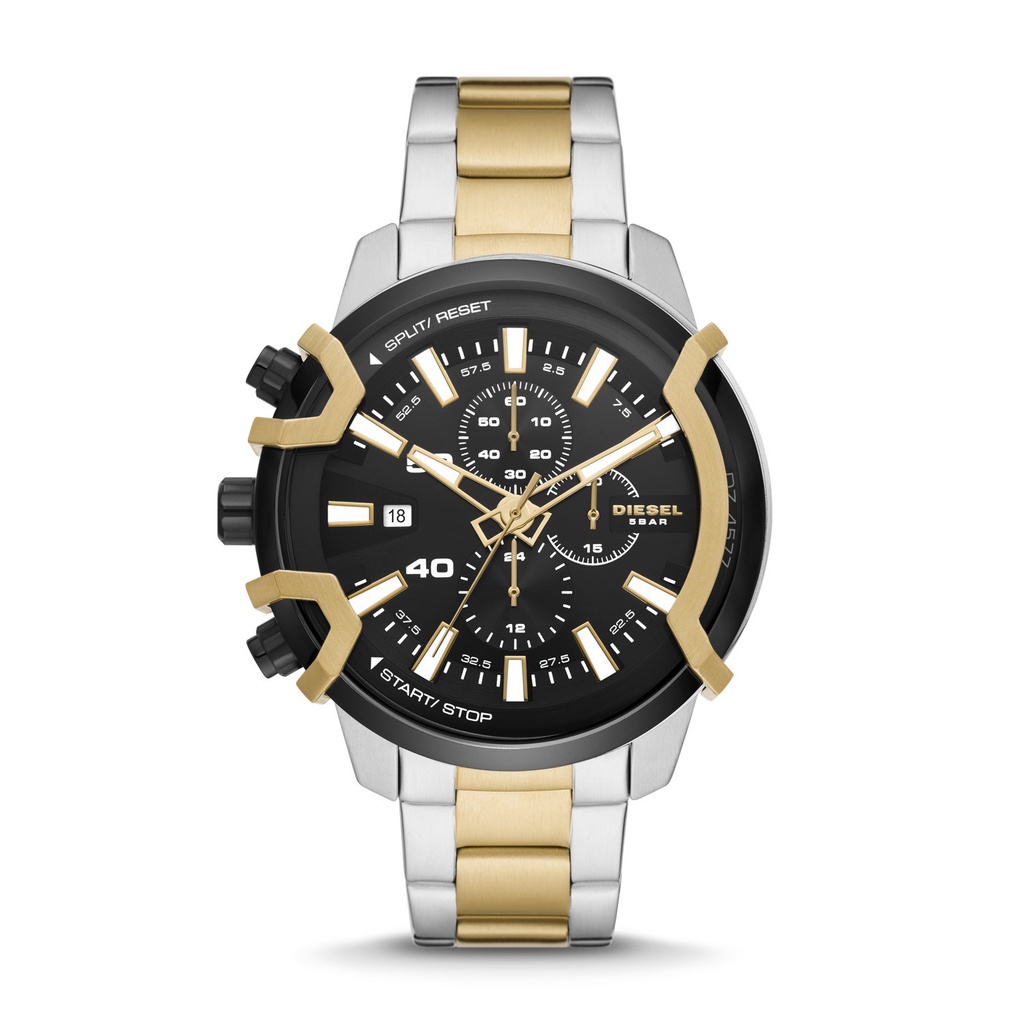 Diesel Griffed A26 Silver Gold Two-Tone Jam Pria - DZ4577