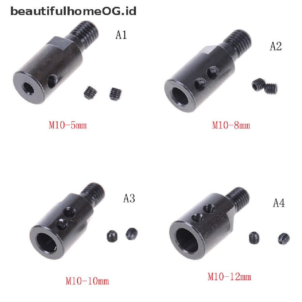 Adaptor Konektor Arbor Mandrel M10 Shank Ukuran 5mm 8mm 10mm 12mm