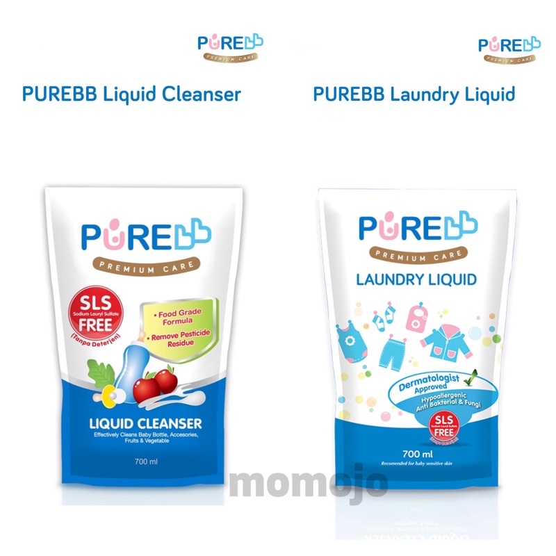 PURE BABY BB Liquid Cleanser Sabun Cuci Botol Bayi &amp; Laundry Detergent Pakaian Pakaian Bayi