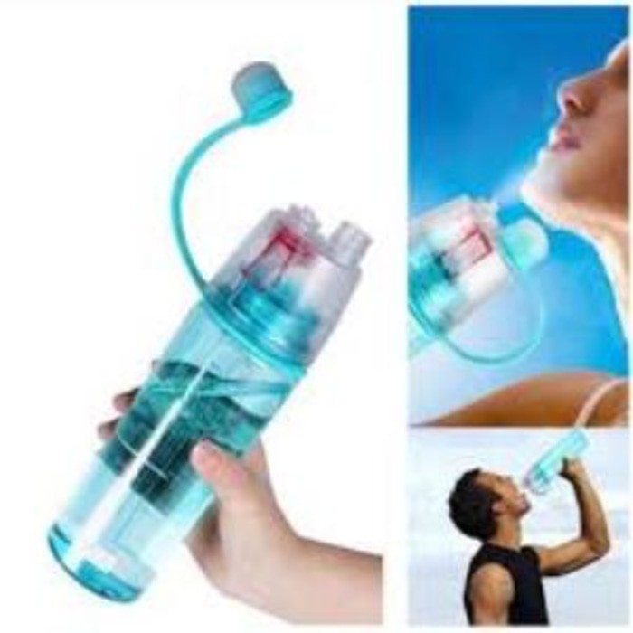 NEW B Sports Spray Water Bottle 600ml / Botol Minum With Spray OK