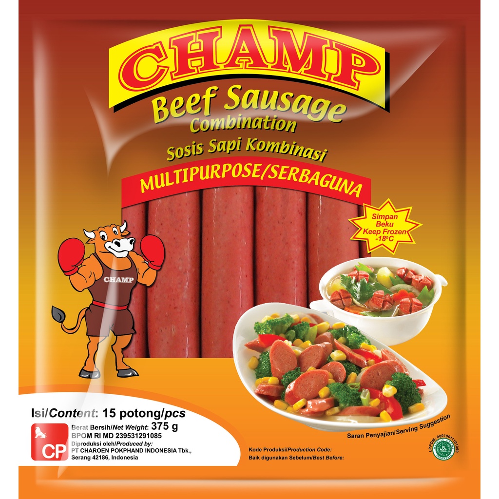 

Champ Sosis Sapi Serbaguna 375gr isi 15 – Beef Sausage (KHUSUS KURIR INSTANT)