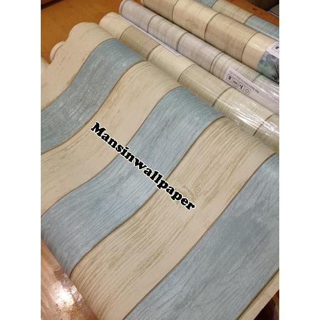 New Wallpaper Dinding Kayu Stripe Garis Putih Grey Vintage Free Ongkir