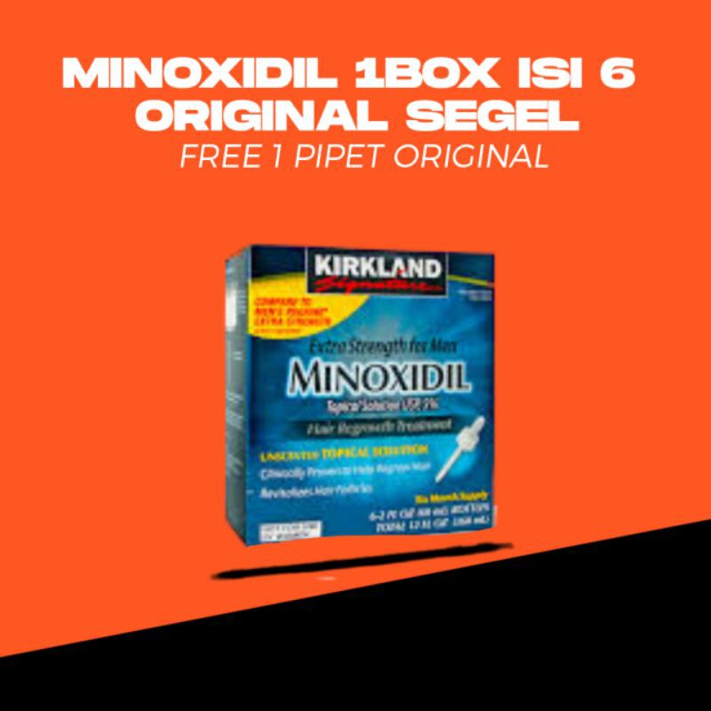 Minoxidil 1 Box isi 6 botol (Original ) Obat Penumbuh Brewok Obat Penumbuh kumis Janggut Jambang