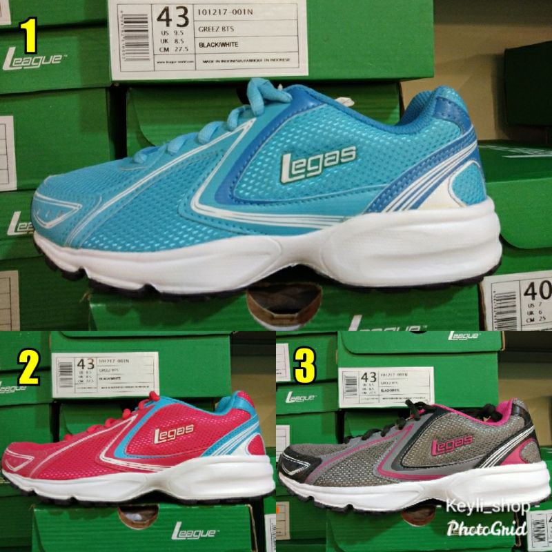 Sepatu League Legas Twister LA W Running Shoes Cewe Sneakers Wanita Blue Pink Grey Original Murah