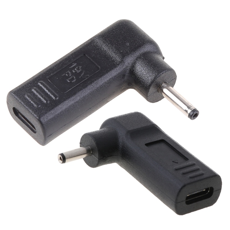 Btsg 90derajat Type-C Female Ke 3.0x1.1mm Untuk DC Male Plug Adapter Converter Untuk Lapt