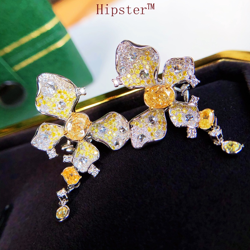 Luxury High-End Jewelry Super Fairy Design Butterfly Studs