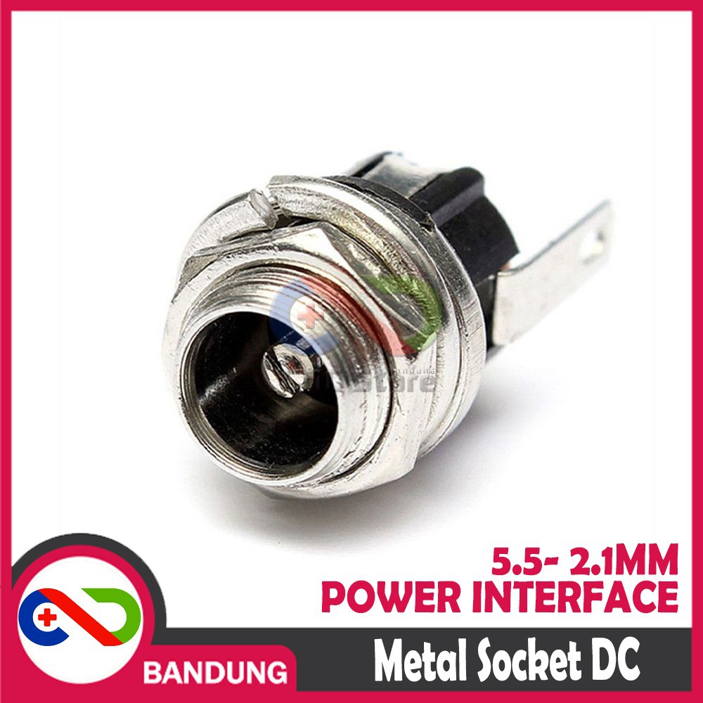 DC-021 METAL SOCKET DC  POWER INTERFACE 5.5- 2.1MM