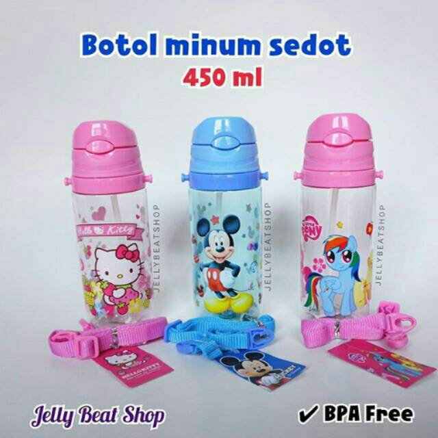 Botol minum anak sedot BPA free tombol