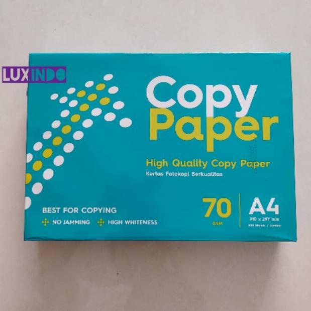 

[KODE PRODUK 0VR8539] KHUSUS REGULER - Kertas HVS A4 70gsm Copy Paper / Maxi Brite / PaperOne / PP Lite / Sidu (isi 1 rim)