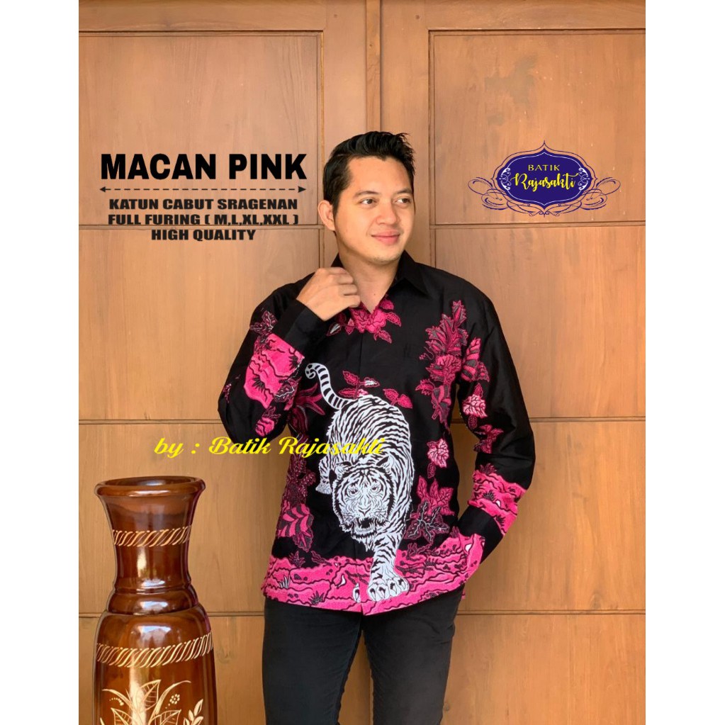 MACAN PINK RAJASAKTI KEMEJA BATIK SOLO PRIA LENGAN PANJANG PENDEK LAPIS FURING ATASAN PREMIUM MODERN KATUN HALUS KUSIMAWIJAYA PEN JAYANTAKA JAYANTAKA PEN JAYANTAKA 2 SK PARANG TWO SK PARANG TWOPEN JIWATRESNO JIWATRESNO PEN JIWATRESNO 2 ALFARISQOH ALFARIS