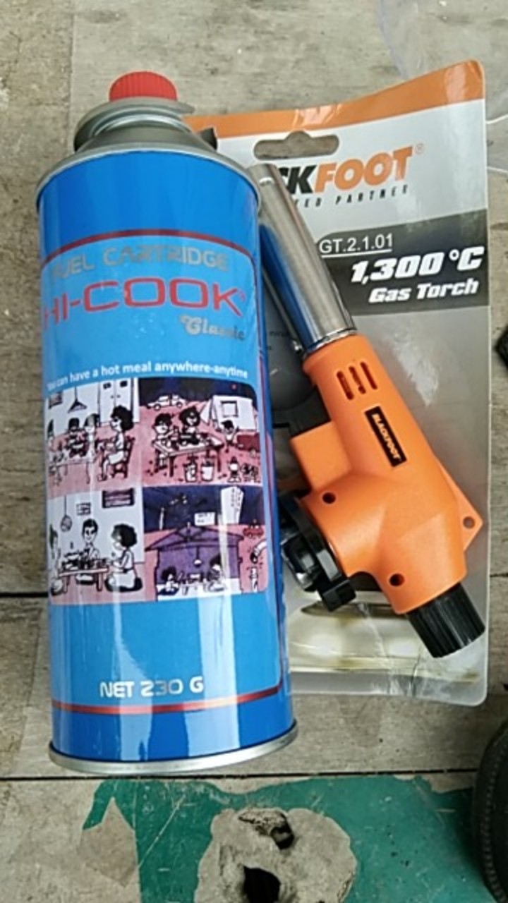 Paket Gas Torch Multi Purpose Blackfoot Dengan Tabung Gas Hi Cook Portable Siap Pakai Termurah