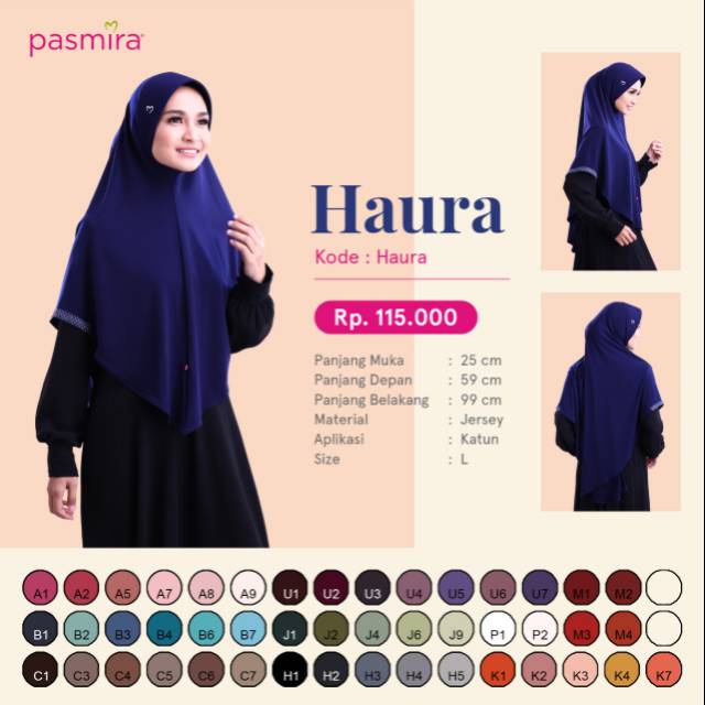 ✔️ORIGINAL PASMIRA✔️ Hijab bergo Haura - L