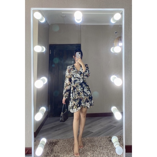 AUREL DRESS DNP164 SUMMER MINI DRESS LENGAN PANJANG BAHAN CHIFON