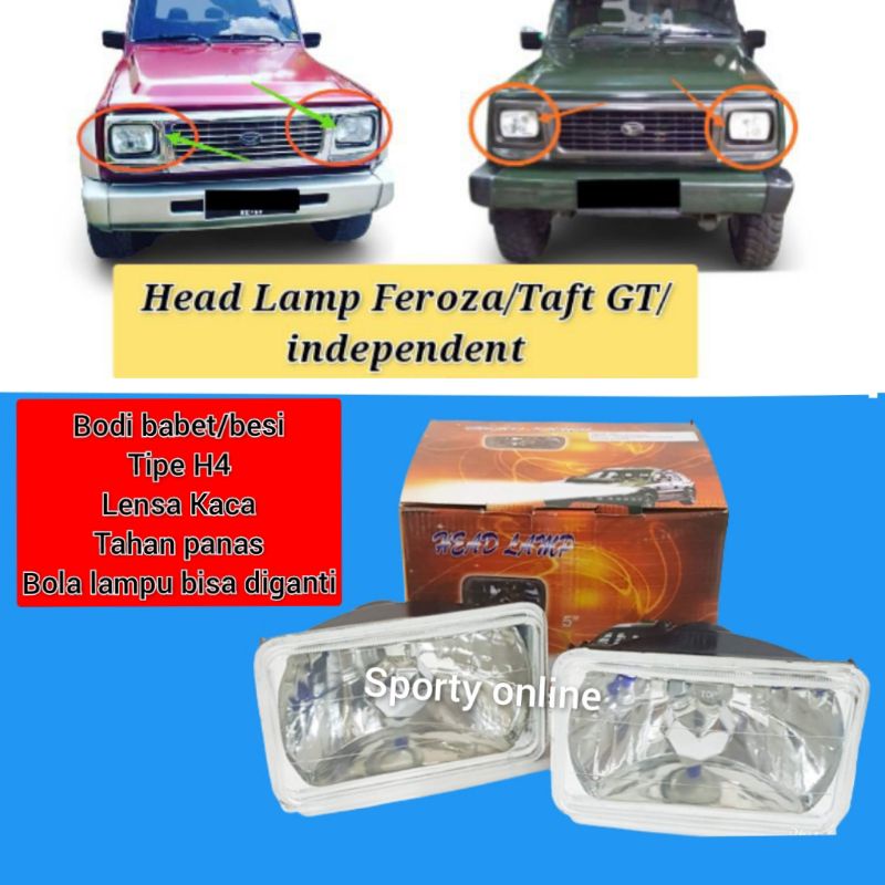 Jual Head Lamp Feroza Taft Gt Cristal Shopee Indonesia