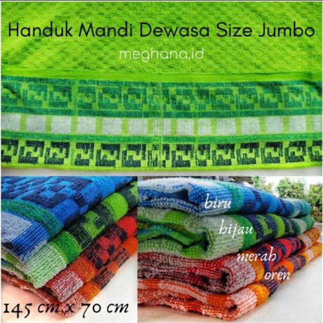 BEST SELLER Handuk Mandi Jumbo Warna ukuran 70X145 OB