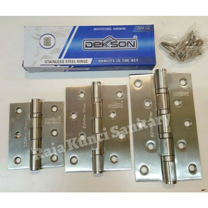 Engsel Dekson 4&quot;X3&quot;x3mmx2BB Stainless Ecoline/ Engsel Pintu 4&quot;inch Dekson/ORIGINAL DEKSON