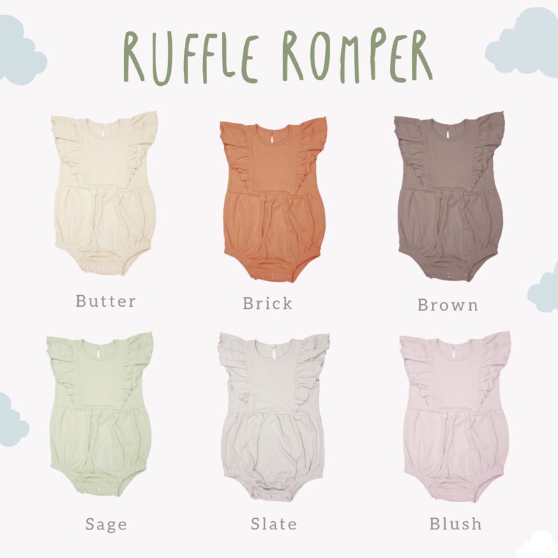 COTTON CUB RUFFLE ROMPER