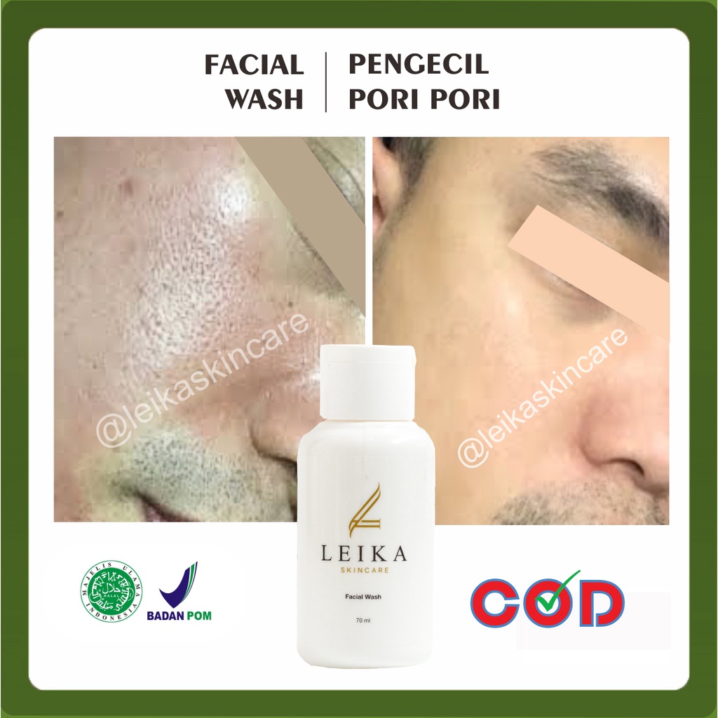 PROMO LEIKA FAICAL WASH PENGECIL PORI-PORI WAJAH PRIA TERBUKTI AMPUH MENGECILKAN PORI-PORI WAJAH PRI