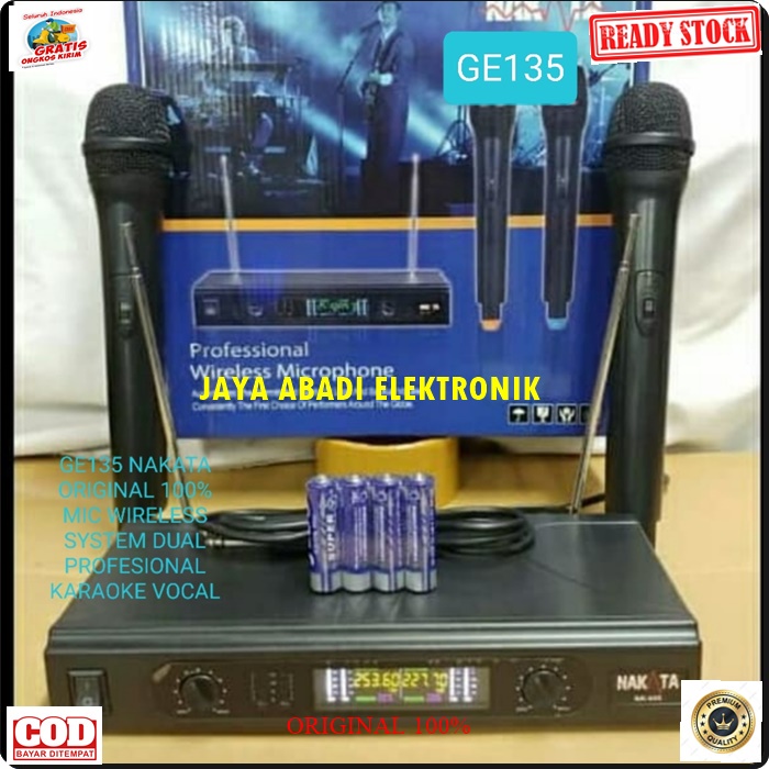 G135 NAKATA MIC WIRELESS DIGITAL LED UHF DUAL MIK WIRELES SEPASANG MIKROPON MIKROPHONE DISPLAY LCD SOUNDBEST MICROPHONE KARAOKE VOKAL VOCAL ARTIS PROFESIONAL PRO SOUND BEST SISTEM AUDIO PANGGUNG LEGENDARY DYNAMIC PENGERAS SUARA HIFI SENSITIF MC P