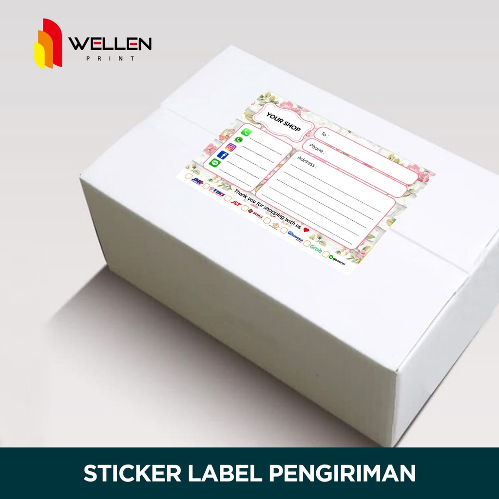 

WELLEN PRINT - Cetak Sticker / Stiker Label Pengiriman Olshop / Online Shop Custom Print