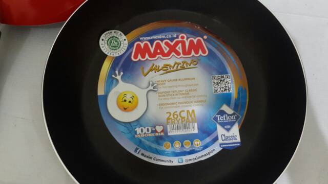 Maxim Valentino Frypan Non Stick 26cm Wajan Anti Lengket Fry Pan 26 cm