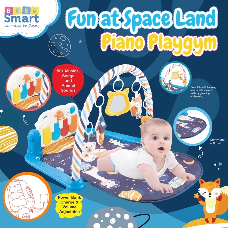 Bebe Smart Piano Playgym / Playgym Happy Lil- Mainan anak/Baby Playgym