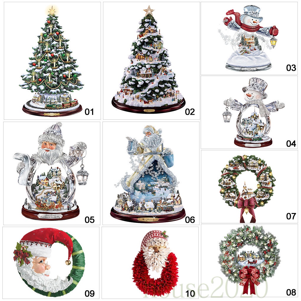 [HOUSE2020]Christmas Window Sticker PVC Water-proof Wallpaper Decorative Santa Claus Sticker for Home Shop, Type A