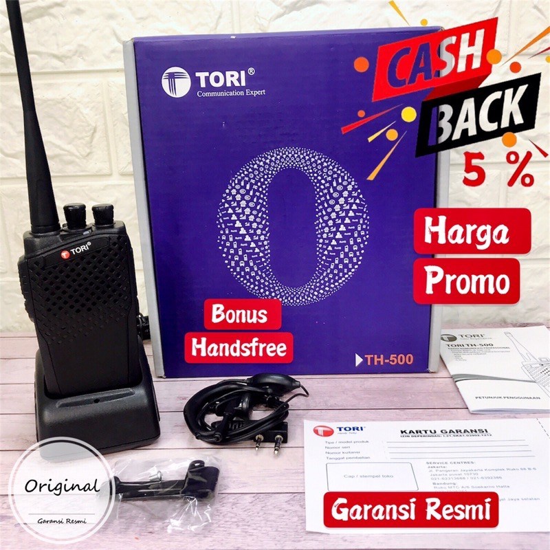 HT Toriphone TH 500 UHF Low / WT Tori TH500 Original  Garansi resmi