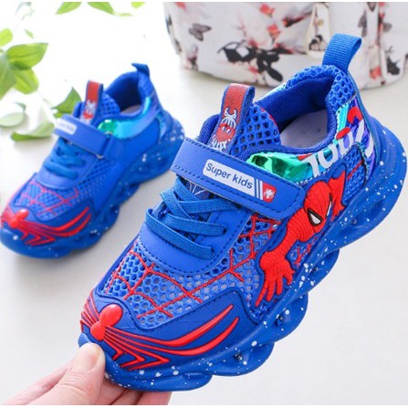 Sepatu LED Sneakers Kids Shoes dengan Lampu LED Sepatu Anak Laki Size 23-35 Usia 1-8 Tahun