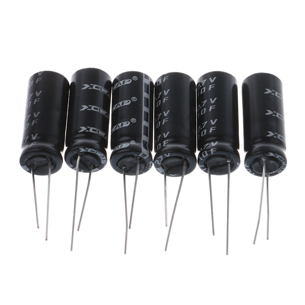 6x 2.7V 10F Cylindrical Ultra Super Farad Capacitor High Power Supercap 10x26mm