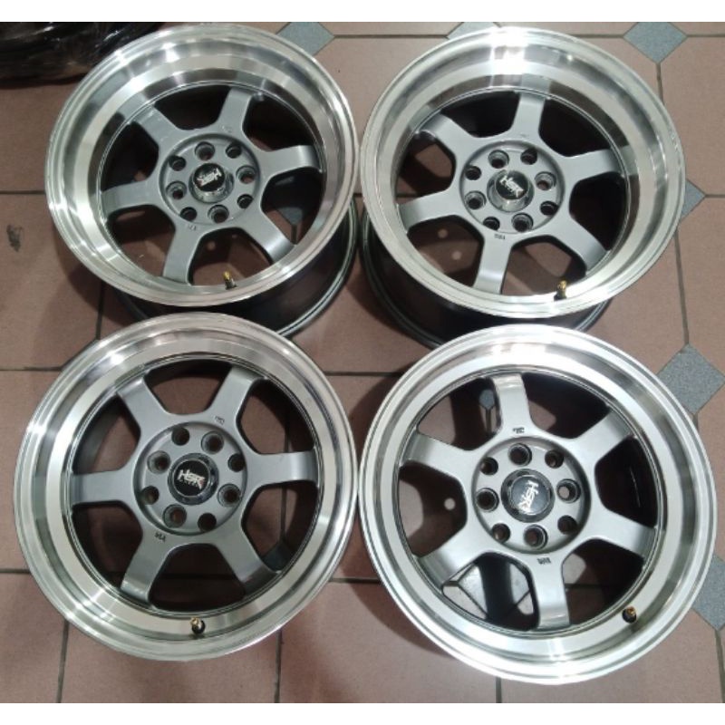 Velg Variasi Pelek Mobil Second HSR Tokyo Ring 15x7/8 Baut 4x100/114 Buat Jazz Livina Avanza Xenia c
