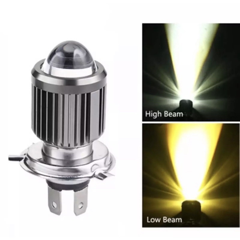 Bholam LED H4 Laser Hi/Low 18 watt h4 laser 2 warna LED MOTOR MOBIL UNIVERSAL KAKI H-4 VIXION DLL