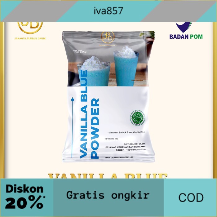 

PROMO Vanilla Blue Powder - Bubuk Minuman Bubble Drink, Cappucino CIncau GRATIS ONGKIR