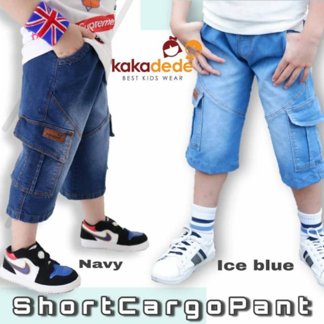 Shortpants jeans cargo kaka dede celana pendek anak cowok