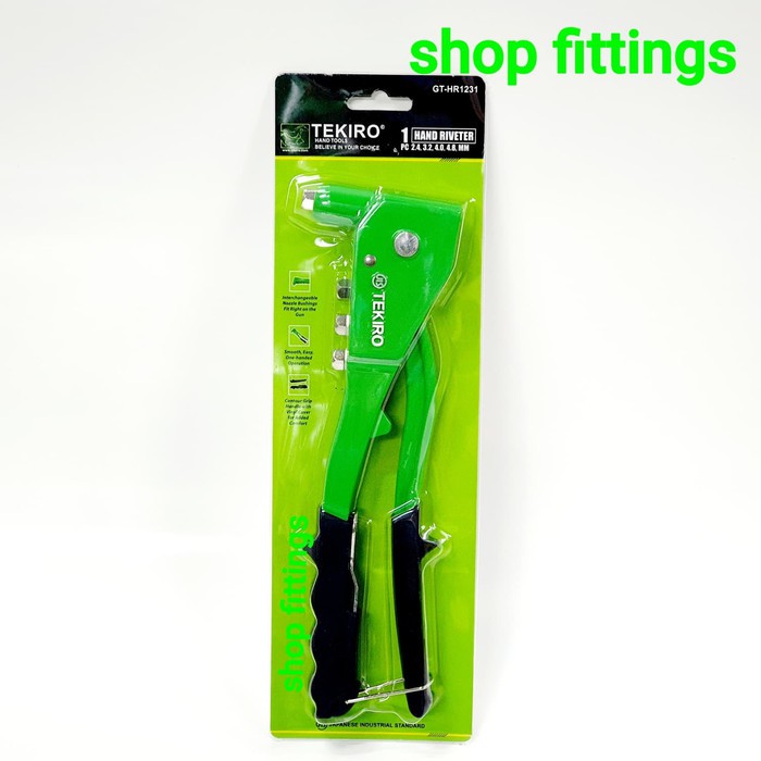 TERBARU TEKIRO TANG RIVET GUN HAND RIVETER ALUMUNIUM METAL HEAVY DUTY HR 1231