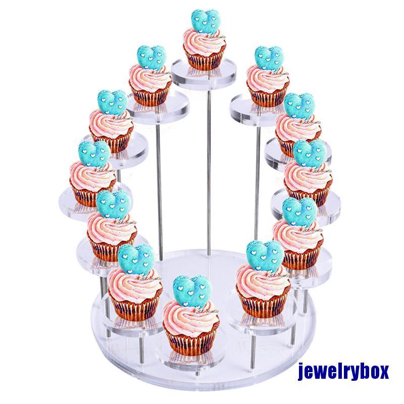 Stand Display Cupcake Bahan Akrilik Untuk Dekorasi Pesta Pernikahan