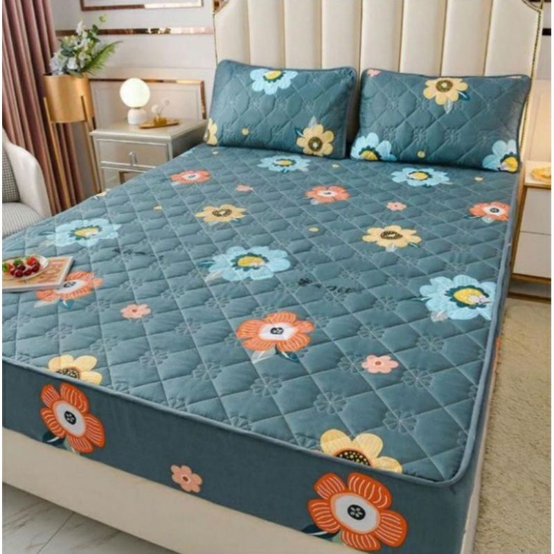 SPREI WATERPROOF MOTIF KARAKTER / SPREI ANTI OMPOL-Toska flower