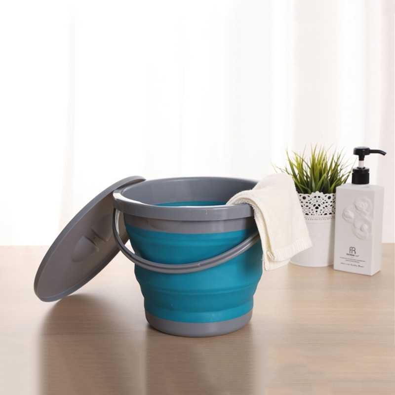 Ember Lipat Portable 5L Baskom Air Folding Water Bucket Serbaguna